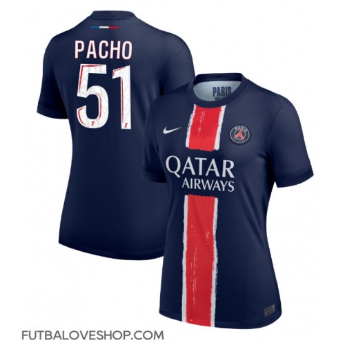 Dres Paris Saint-Germain Willian Pacho #51 Domáci pre Ženy 2024-25 Krátky Rukáv